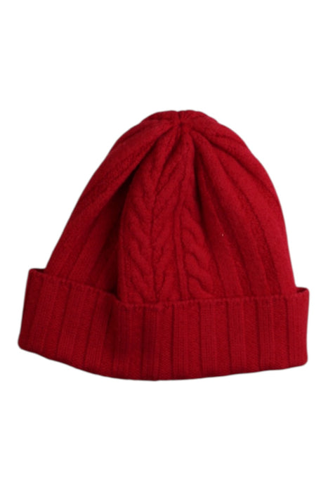 A Red Winter Hats from Moncler in size 6T for maternity. (Back View)