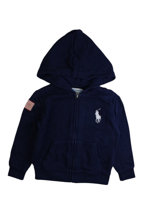 A Navy Hooded Sweatshirts from Ralph Lauren in size 18-24M for boy. (Front View)