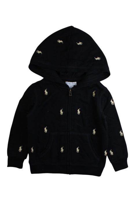 A Black Zippered Sweatshirts from Ralph Lauren in size 18-24M for girl. (Front View)