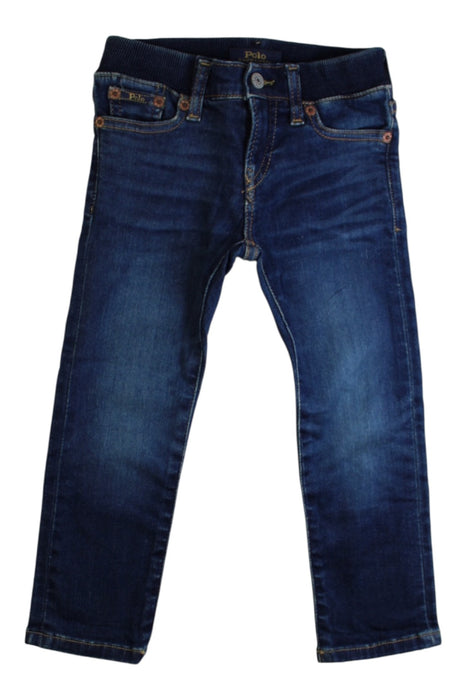 A Navy Jeans from Polo Ralph Lauren in size 3T for boy. (Front View)