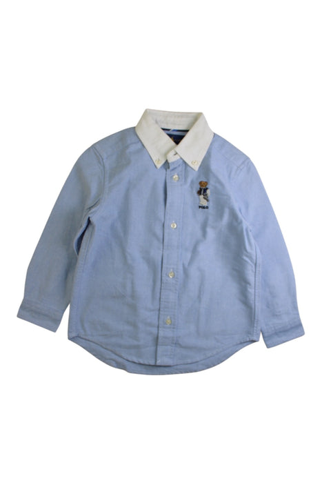 A Blue Long Sleeve Shirts from Ralph Lauren in size 2T for boy. (Front View)