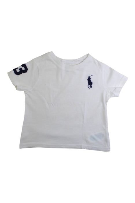 A White Short Sleeve T Shirts from Ralph Lauren in size 12-18M for boy. (Front View)