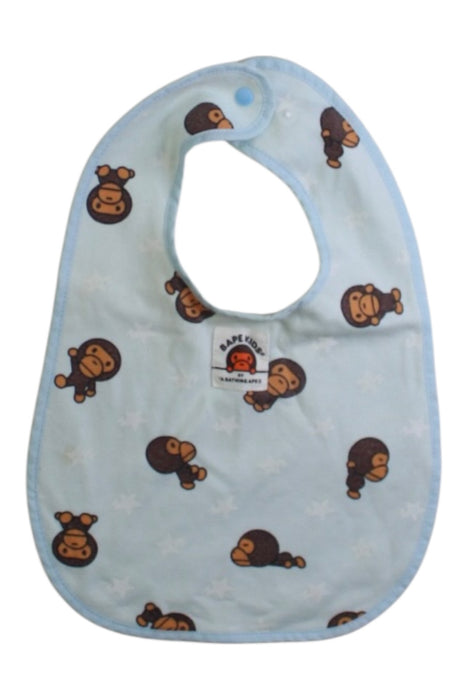 A Blue Bibs from BAPE KIDS in size 18-24M for boy. (Front View)