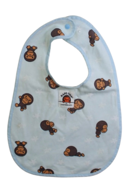 A Blue Bibs from BAPE KIDS in size 18-24M for boy. (Front View)
