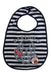 A Black Bibs from BAPE KIDS in size 18-24M for boy. (Front View)