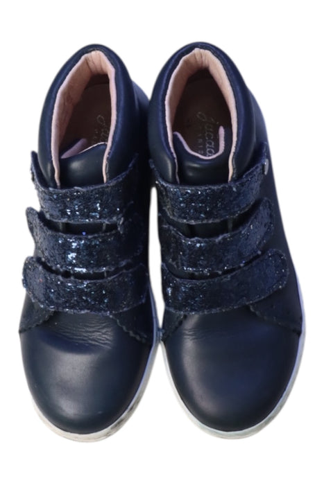 A Navy Sneakers from Jacadi in size 5T for girl. (Back View)