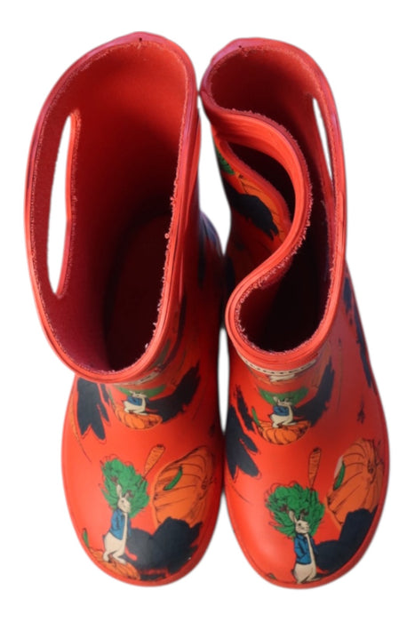 A Multicolour Rain Boots from Hunter in size 3T for neutral. (Back View)