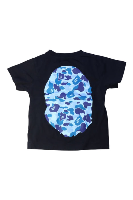 A Black Short Sleeve T Shirts from Bape by A Bathing Ape in size 2T for boy. (Back View)