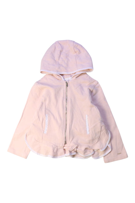 A Peach Lightweight Jackets from Chloe in size 2T for girl. (Front View)