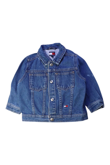 A Blue Lightweight Jackets from Tommy Hilfiger in size 12-18M for boy. (Front View)