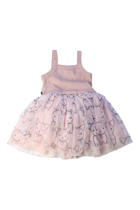A Pink Sleeveless Dresses from Hux in size 3T for girl. (Back View)
