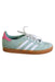 A Green Sneakers from Adidas in size 7Y for girl. (Front View)