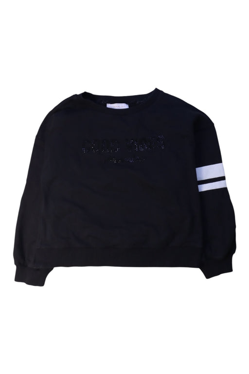 A Black Crewneck Sweatshirts from Monnalisa in size 8Y for girl. (Front View)