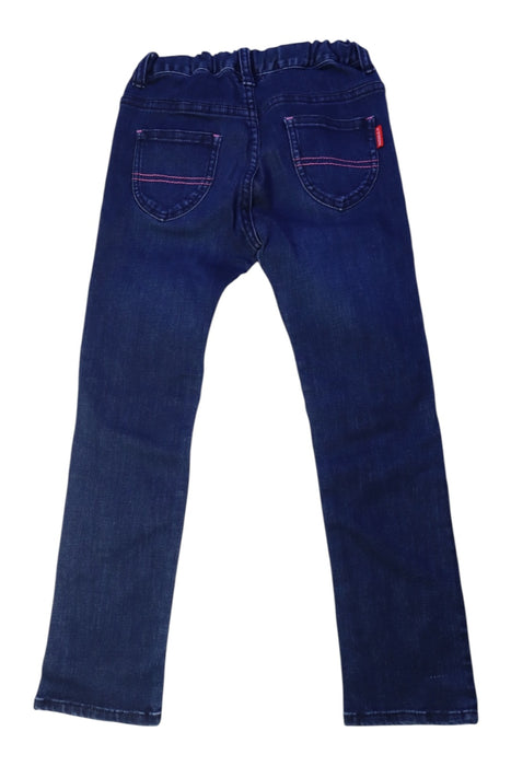 A Blue Jeans from Miki House in size 5T for girl. (Back View)