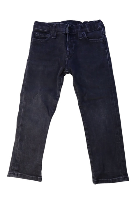 A Navy Jeans from Polo Ralph Lauren in size 3T for boy. (Front View)