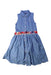 A Blue Sleeveless Dresses from Polo Ralph Lauren in size 7Y for girl. (Front View)