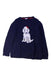A Navy Knit Sweaters from Confiture in size 4T for girl. (Front View)