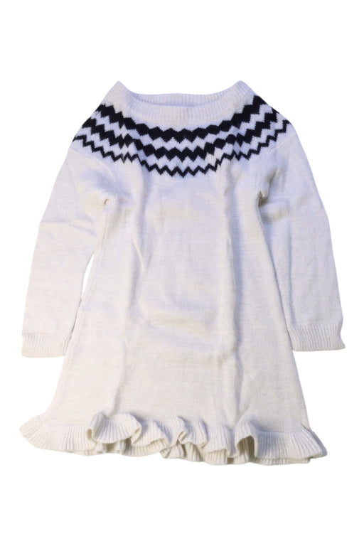 A White Sweater Dresses from Jacadi in size 4T for girl. (Front View)