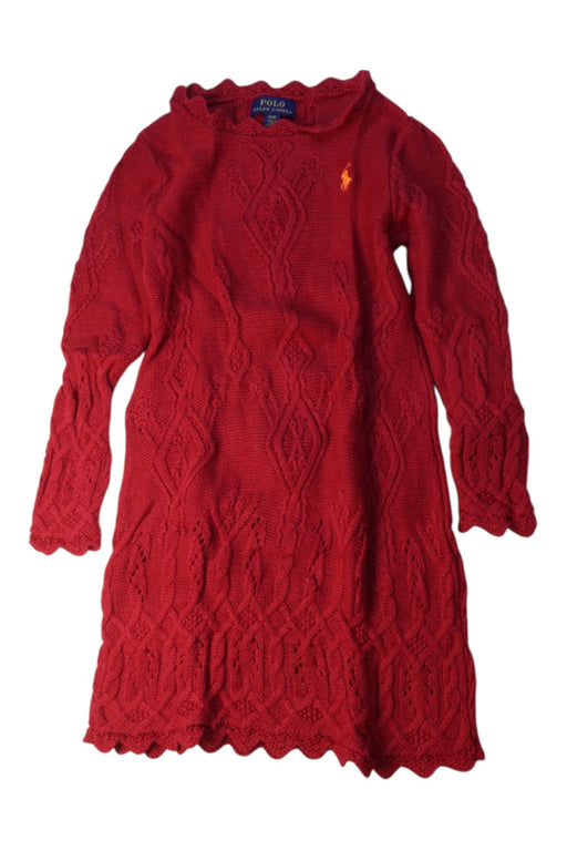 A Red Sweater Dresses from Polo Ralph Lauren in size 4T for girl. (Front View)