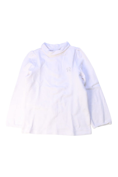 A White Long Sleeve Tops from Kingkow in size 4T for girl. (Front View)