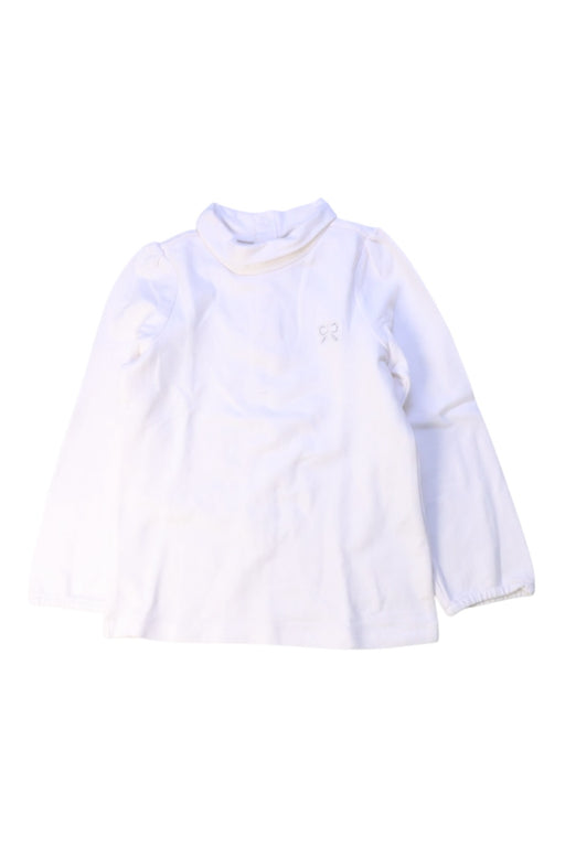 A White Long Sleeve Tops from Kingkow in size 4T for girl. (Front View)