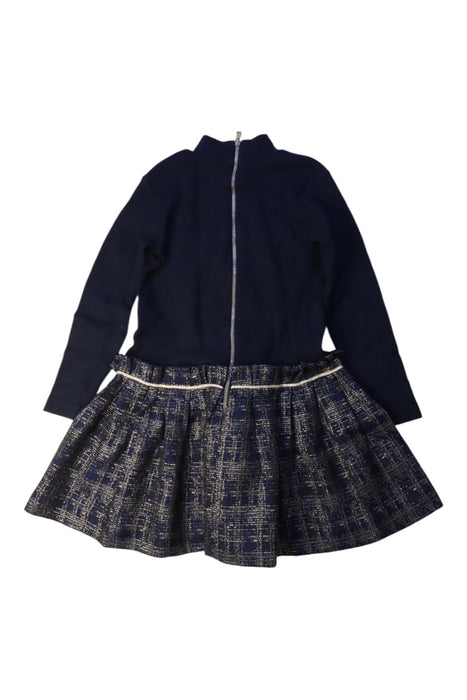 A Navy Long Sleeve Dresses from Tartine et Chocolat in size 4T for girl. (Back View)