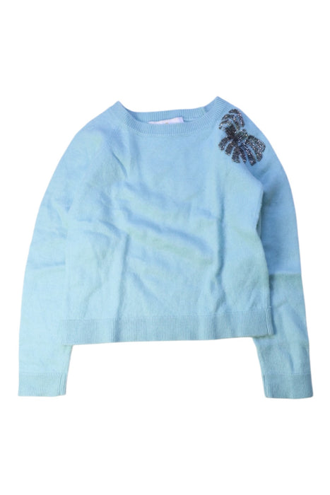 A Blue Knit Sweaters from Jacadi in size 6T for girl. (Front View)