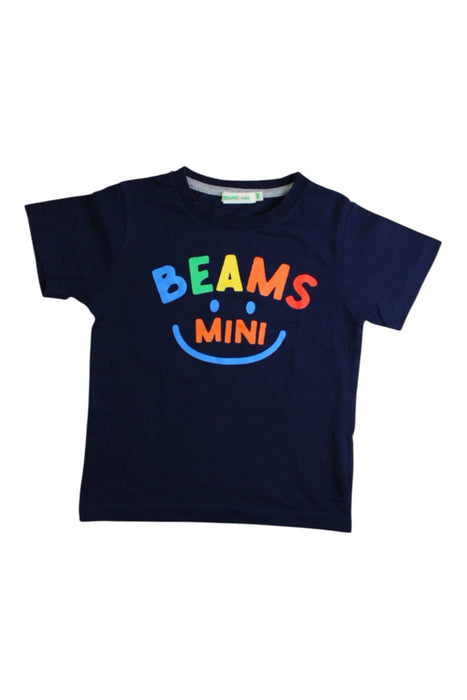 A Navy Short Sleeve T Shirts from BEAMS in size 2T for neutral. (Front View)
