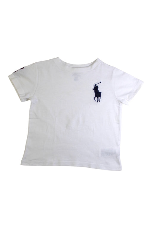 A White Short Sleeve T Shirts from Polo Ralph Lauren in size 2T for boy. (Front View)