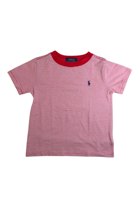 A Pink Short Sleeve T Shirts from Polo Ralph Lauren in size 2T for boy. (Front View)