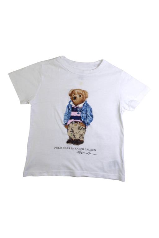 A White Short Sleeve T Shirts from Polo Ralph Lauren in size 2T for boy. (Front View)