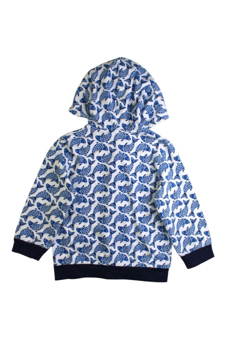 A Blue Zippered Sweatshirts from Petit Bateau in size 18-24M for boy. (Back View)