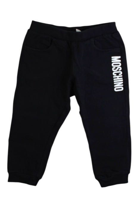 A Black Sweatpants from Moschino in size 12-18M for neutral. (Front View)