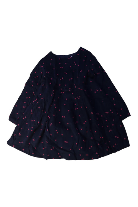 A Navy Long Sleeve Dresses from Jacadi in size 5T for girl. (Front View)