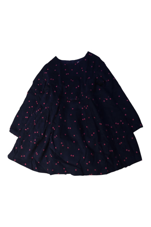 A Navy Long Sleeve Dresses from Jacadi in size 5T for girl. (Front View)