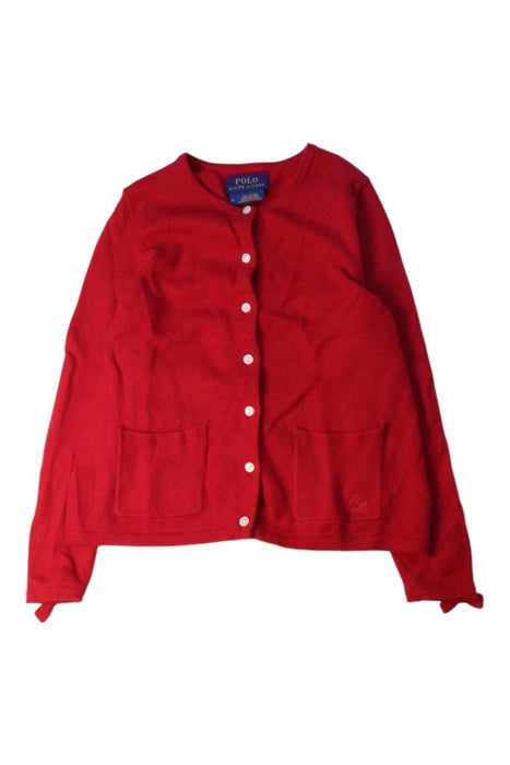 A Red Cardigans from Polo Ralph Lauren in size 5T for girl. (Front View)