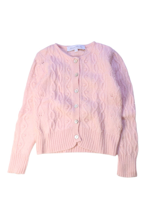 A Pink Cardigans from Tartine et Chocolat in size 4T for girl. (Front View)