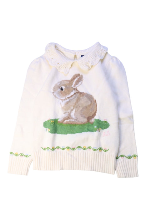 A White Knit Sweaters from Polo Ralph Lauren in size 5T for girl. (Front View)