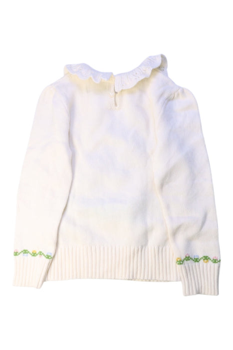 A White Knit Sweaters from Polo Ralph Lauren in size 5T for girl. (Back View)