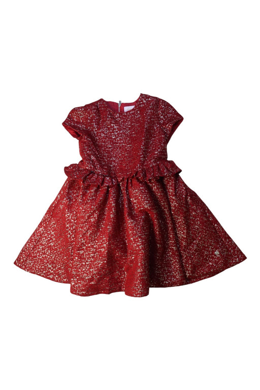 A Red Short Sleeve Dresses from Tartine et Chocolat in size 5T for girl. (Front View)