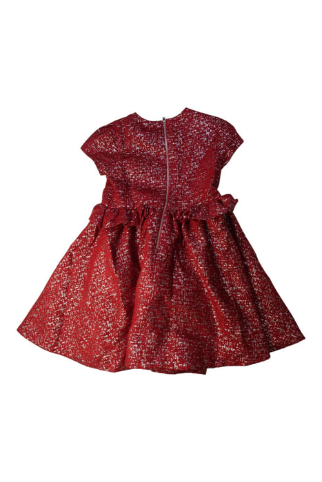 A Red Short Sleeve Dresses from Tartine et Chocolat in size 5T for girl. (Back View)
