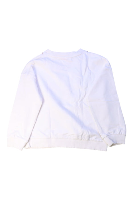 A White Crewneck Sweatshirts from Kingkow in size 4T for girl. (Back View)