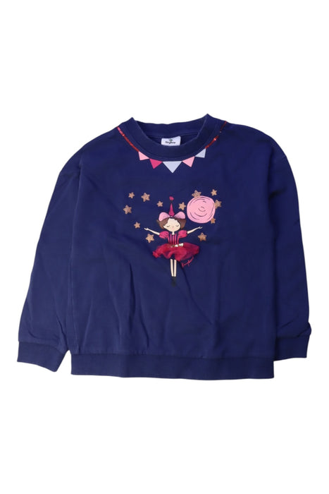 A Navy Crewneck Sweatshirts from Kingkow in size 5T for girl. (Front View)