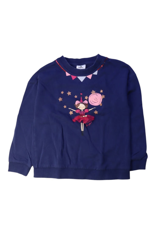 A Navy Crewneck Sweatshirts from Kingkow in size 5T for girl. (Front View)