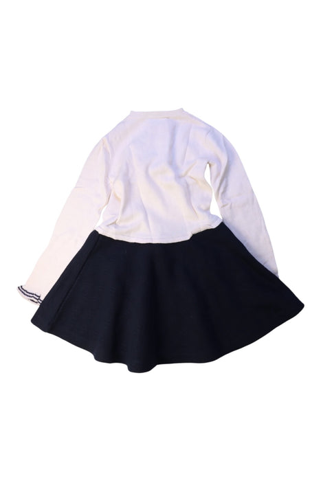 A White Long Sleeve Dresses from Tartine et Chocolat in size 5T for girl. (Back View)