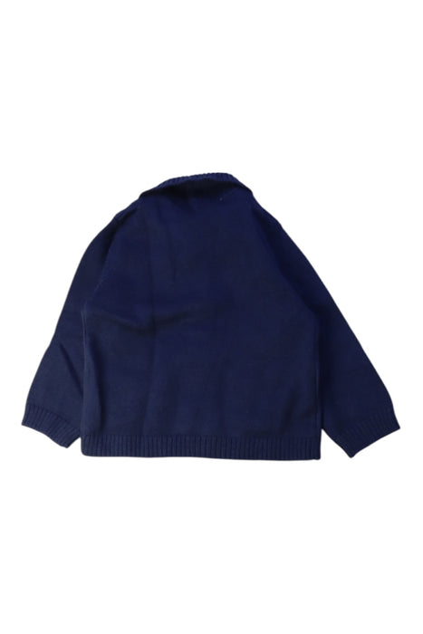 A Navy Cardigans from Tartine et Chocolat in size 6-12M for girl. (Back View)
