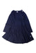A Navy Sweater Dresses from Petit Bateau in size 4T for girl. (Front View)