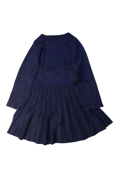 A Navy Sweater Dresses from Petit Bateau in size 4T for girl. (Back View)
