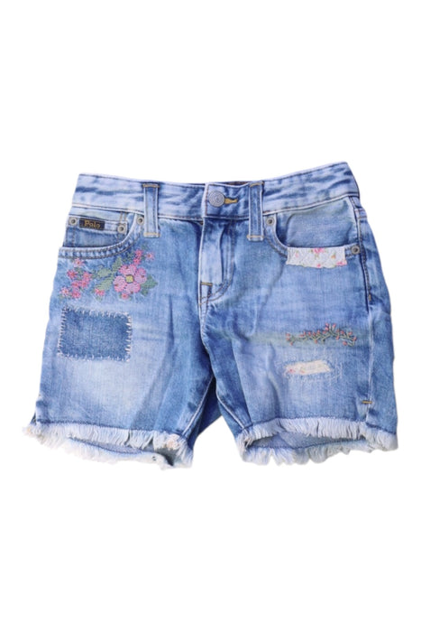A Blue Shorts from Polo Ralph Lauren in size 6T for girl. (Front View)