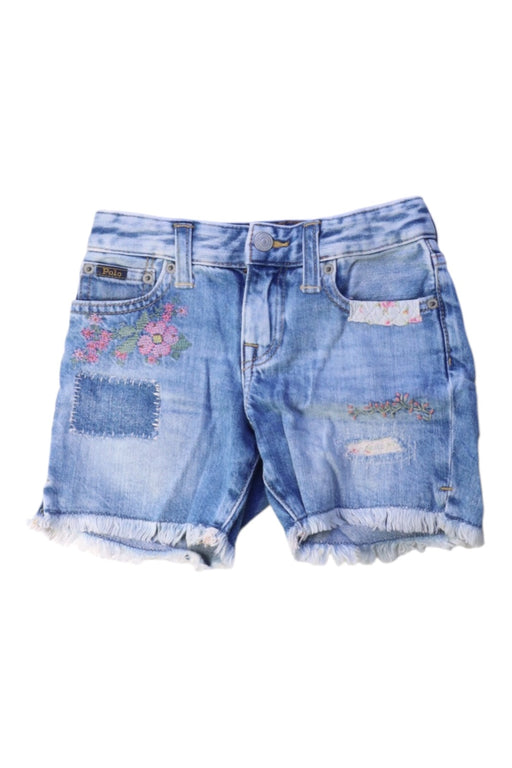 A Blue Shorts from Polo Ralph Lauren in size 6T for girl. (Front View)